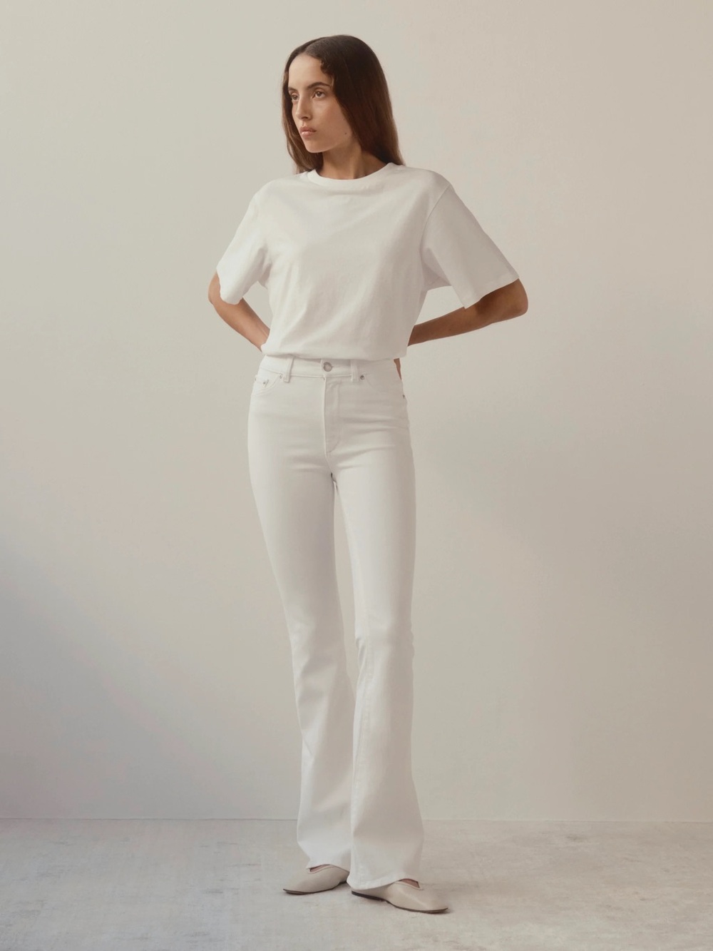 DL1961 Women's White Flare Jeans